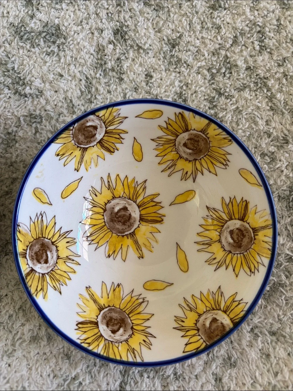 Fig & Fern Sunflower Ceramic Bowls Duo Set of 2 NWT 5x5x2.5”